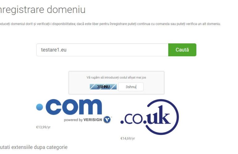 Inregistrare Domenii Web la TicketHelp